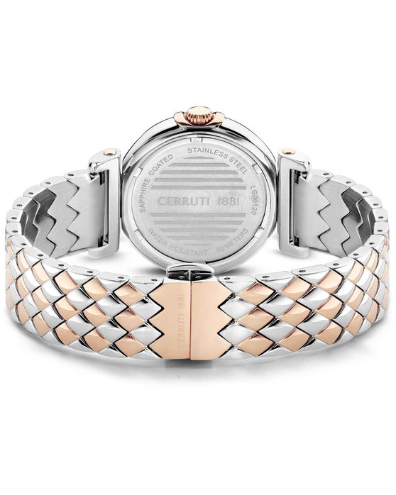 CERRUTI Sesia Crystals Two Tone Stainless Steel Bracelet