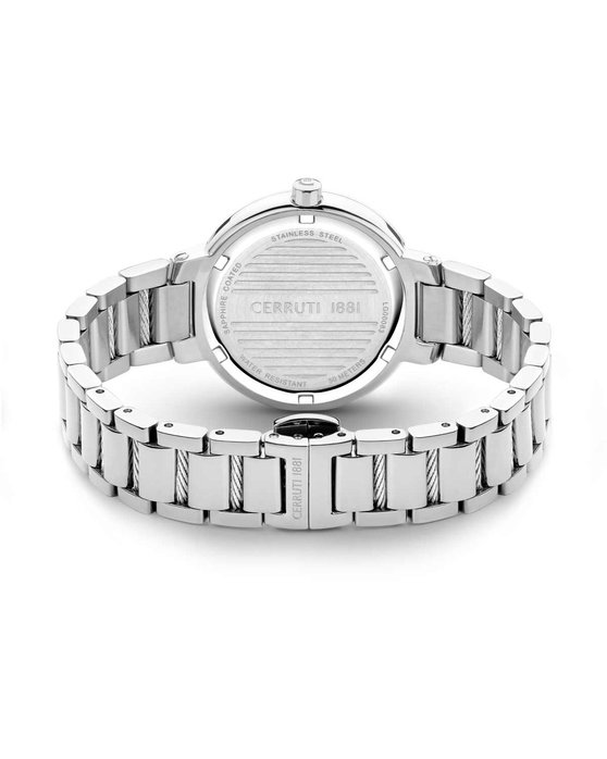 CERRUTI Gardena Crystals Silver Stainless Steel Bracelet