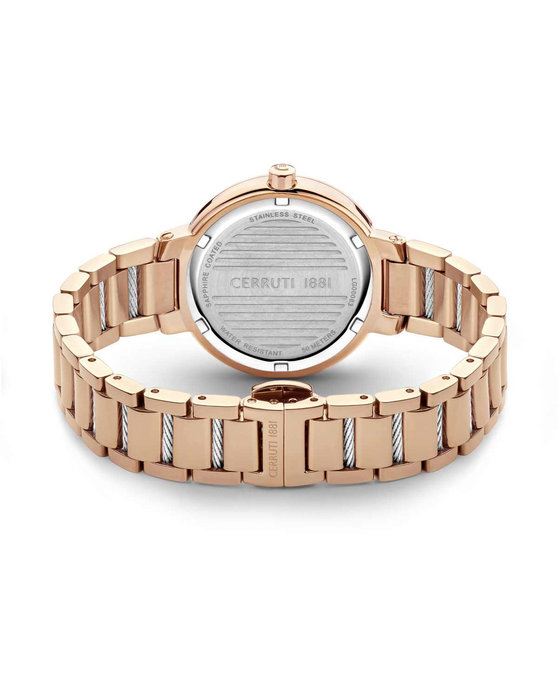 CERRUTI Gardena Crystals Two Tone Stainless Steel Bracelet