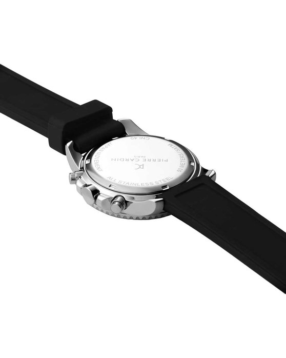 PIERRE CARDIN Nation Posh Black Rubber Strap