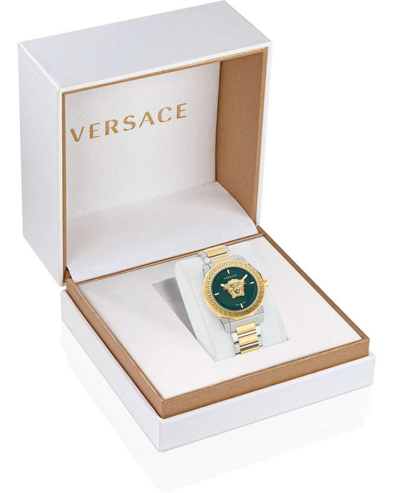 VERSACE Medusa Deco Two Tone Stainless Steel Bracelet