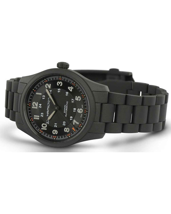 HAMILTON Khaki Field Automatic Black Titanium Bracelet