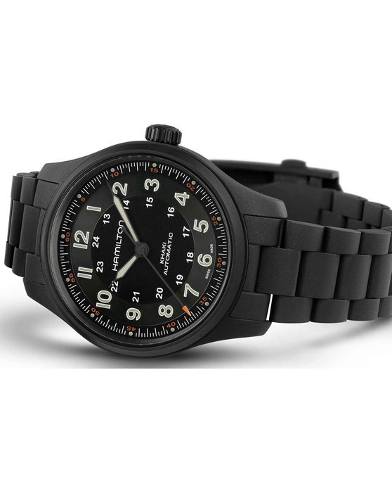 HAMILTON Khaki Field Automatic Black Titanium Bracelet