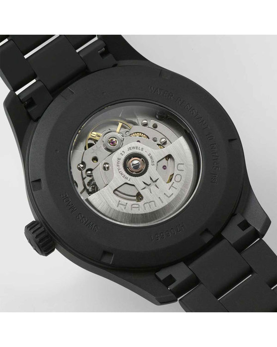 HAMILTON Khaki Field Automatic Black Titanium Bracelet