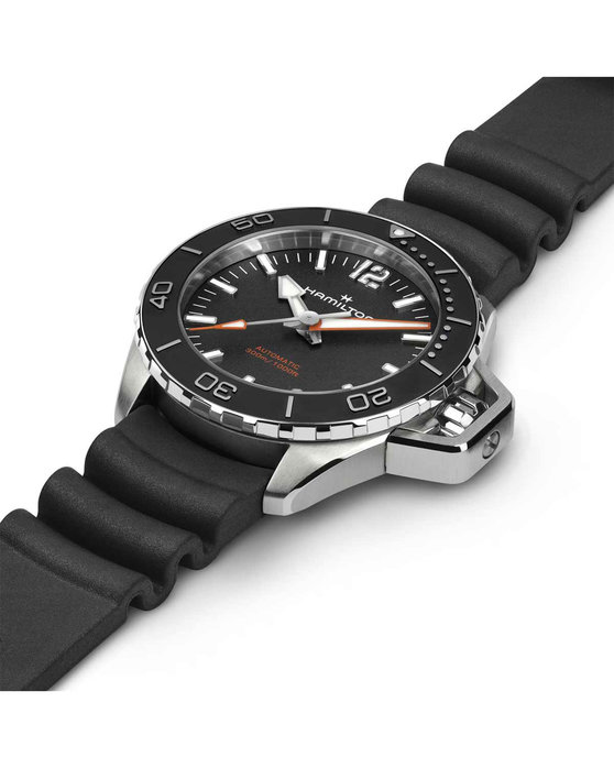 HAMILTON Khaki Navy Frogman Automatic Black Rubber Strap