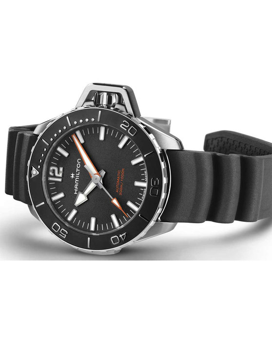 HAMILTON Khaki Navy Frogman Automatic Black Rubber Strap