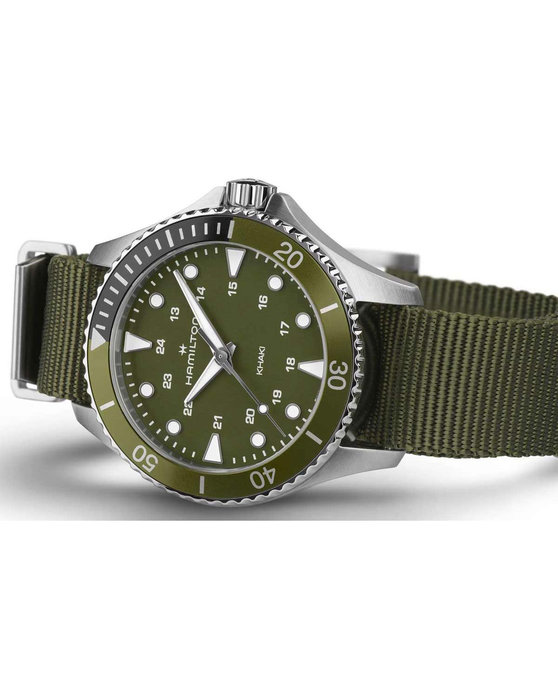 HAMILTON Khaki Navy Scuba Khaki Fabric Strap