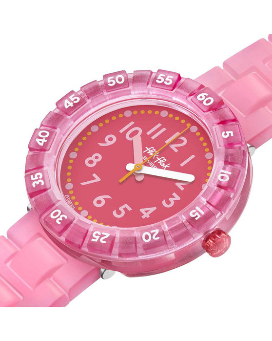 FLIK FLAK Gameland Level Pink with Pink Silicone Strap