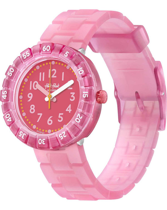 FLIK FLAK Gameland Level Pink with Pink Silicone Strap