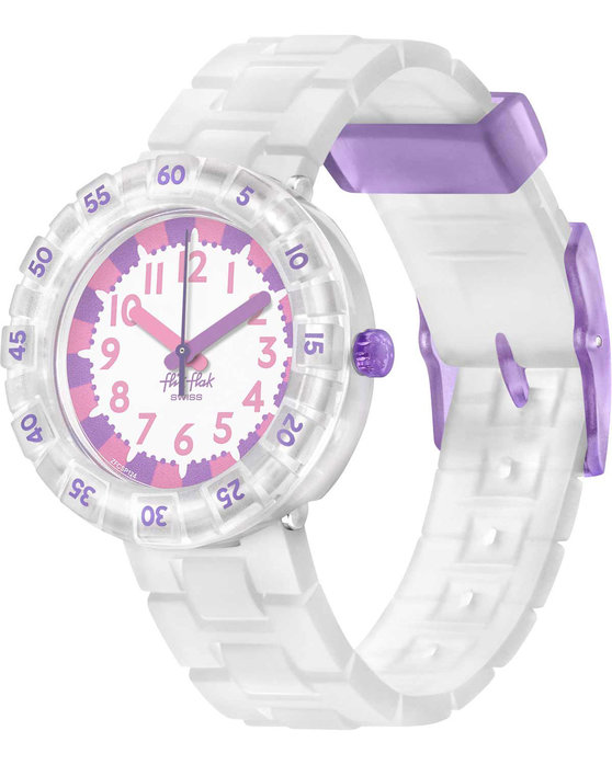 FLIK FLAK Gameland Level Milky with White Silicone Strap