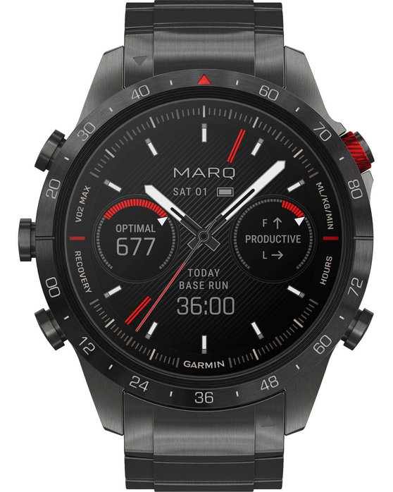 GARMIN MARQ Athlete (Gen 2) Performance Edition Titanium/Silicone Hybrid Black/Red Bracelet