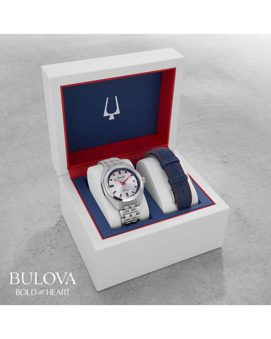 BULOVA Jet Star Precisionist Silver Stainless Steel Bracelet Limited Edition Gift Set