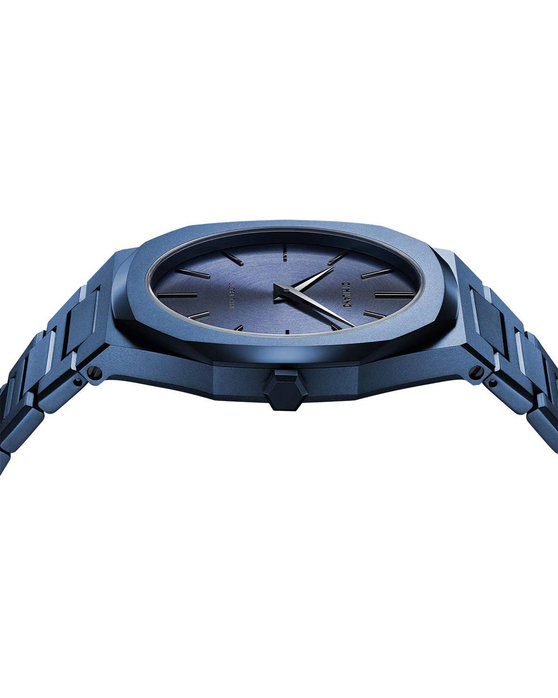 D1 MILANO Ultra Thin Blue Stainless Steel Bracelet