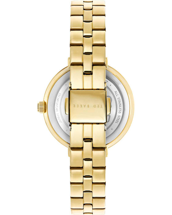 TED BAKER Amy Floral Gold Stainless Steel Bracelet