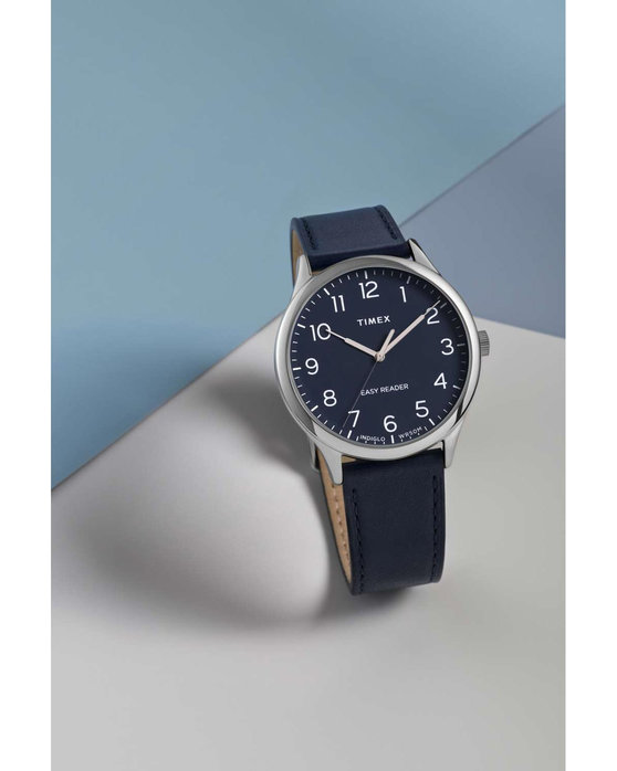 TIMEX Easy Reader Blue Leather Strap