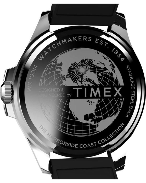 TIMEX Trend Harborside Coast Black Silicone Strap