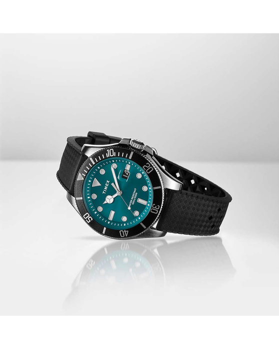 TIMEX Trend Harborside Coast Black Silicone Strap