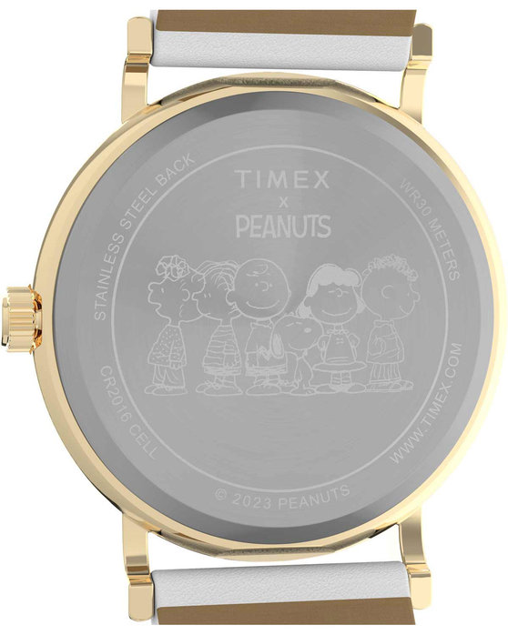 TIMEX Peanuts x Weekender White Leather Strap