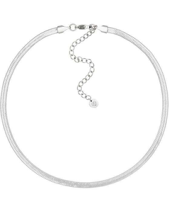 DOUKISSA NOMIKOU Snake Choker Silver Plated Stainless Steel Chain