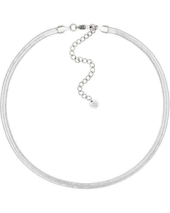 Κολιέ DOUKISSA NOMIKOU Snake Choker Silver Plated Stainless Steel Chain