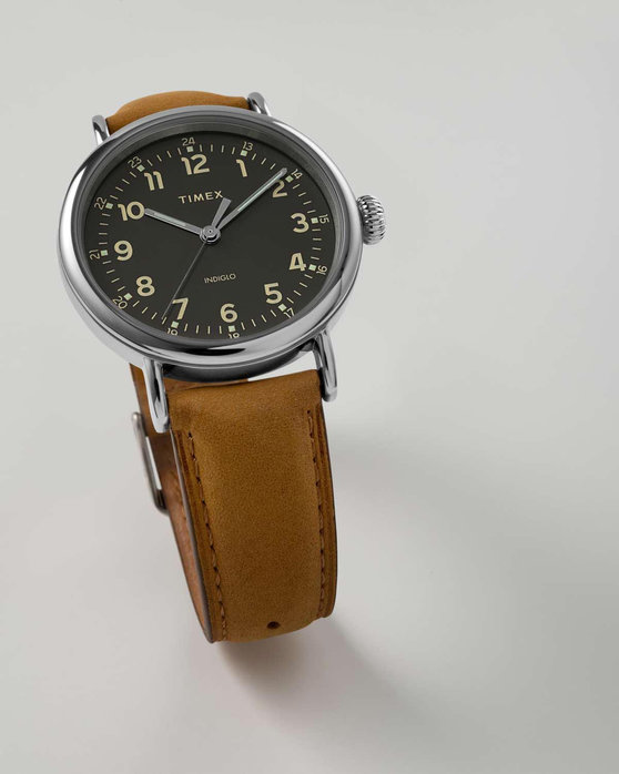 TIMEX Waterbury Standard Brown Leather Strap