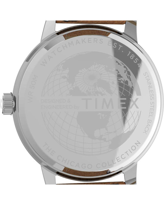 TIMEX Trend Chicago Brown Leather Strap