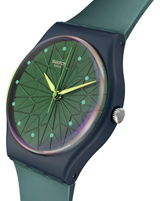 SWATCH Dreaming Of Gemstones Green Silicone Strap