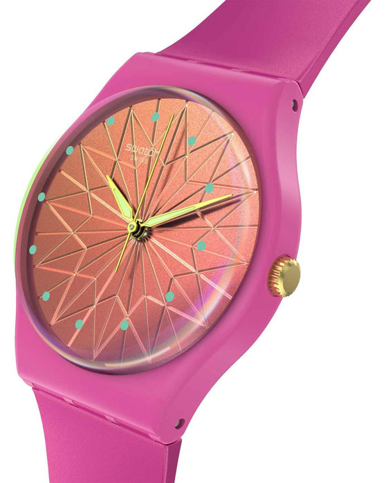 SWATCH Fantastic Fuchsia Fuchsia Silicone Strap