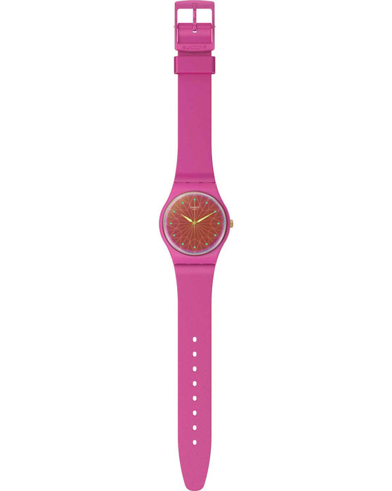 SWATCH Fantastic Fuchsia Fuchsia Silicone Strap