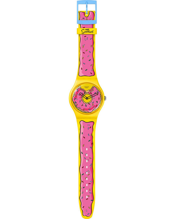 SWATCH Simpsons Seconds Of Sweetness Two Tone Silicone Strap