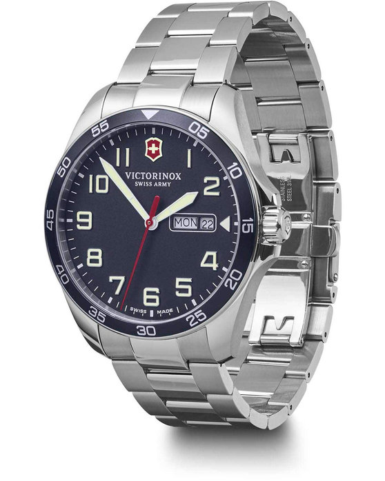 VICTORINOX FieldForce Silver Stainless Steel Bracelet