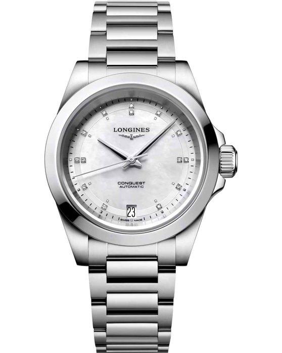 LONGINES Conquest Diamonds Automatic Silver Stainless Steel