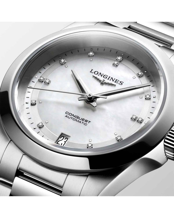 LONGINES Conquest Diamonds Automatic Silver Stainless Steel