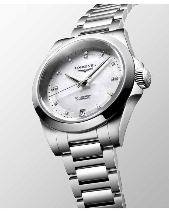 LONGINES Conquest Diamonds Automatic Silver Stainless Steel