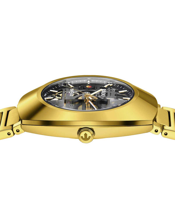 RADO DiaStar Original Skeleton Automatic Gold Stainless Steel Bracelet (R12164153)