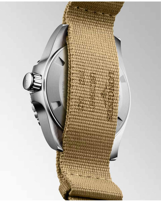 LONGINES HydroConquest Automatic Dual Time Beige Synthetic Strap