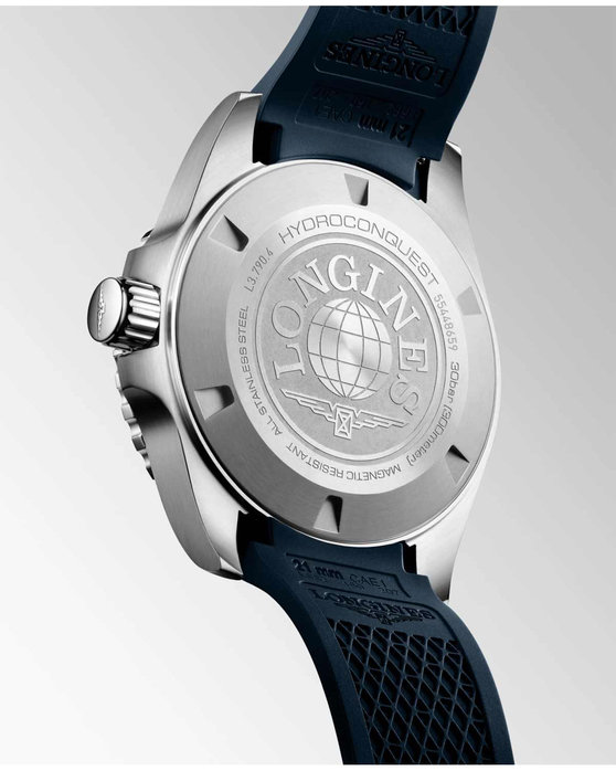 LONGINES HydroConquest Automatic Dual Time Blue Rubber Strap