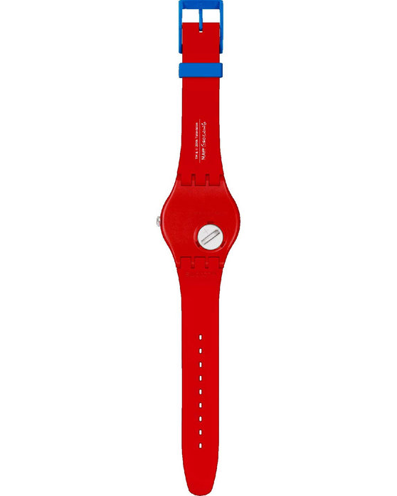 SWATCH Simpsons Wondrous Winter Wonderland Multicolor Silicone Strap