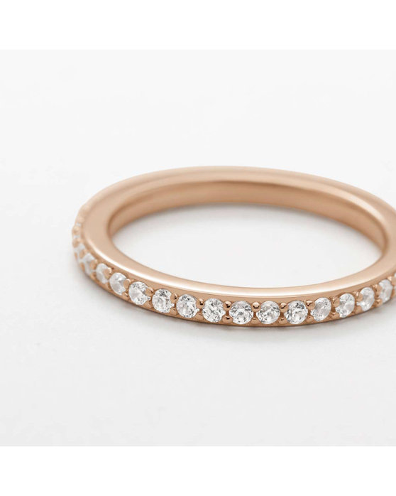 ESPRIT Glow Rose Gold Plated Sterling Silver Ring with Zircons (Νο 50)