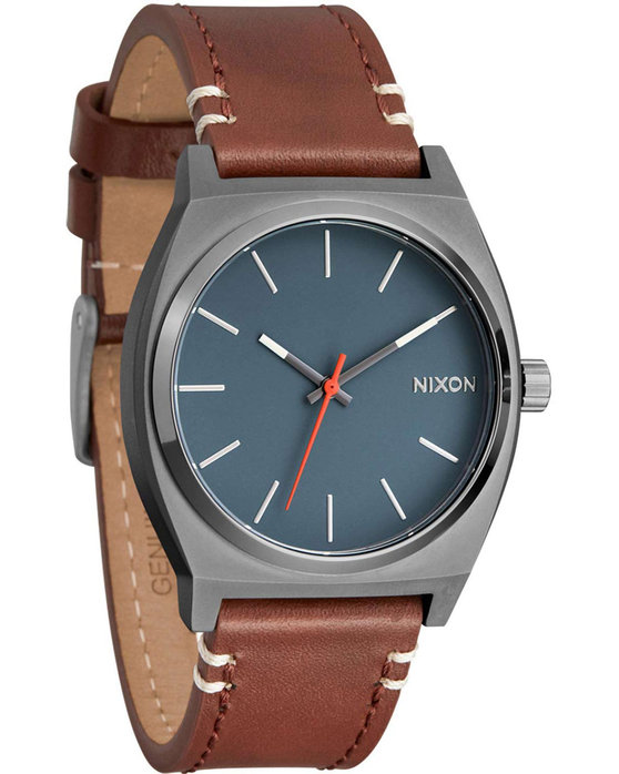 NIXON Time Teller Brown Leather Strap