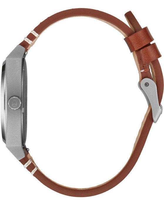 NIXON Time Teller Brown Leather Strap