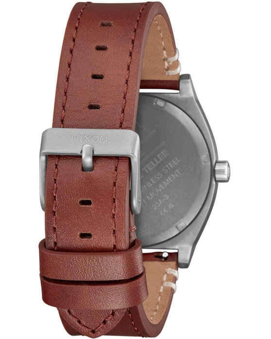 NIXON Time Teller Brown Leather Strap