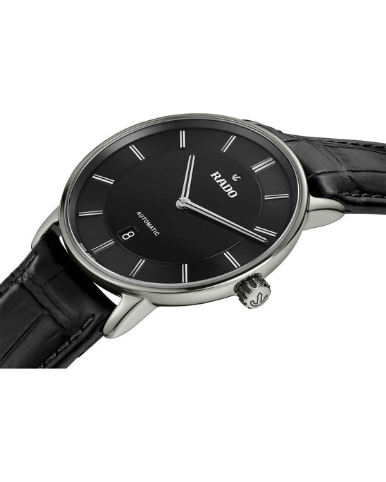 RADO DiaMaster Thinline Automatic Black Leather Strap (R14067166)