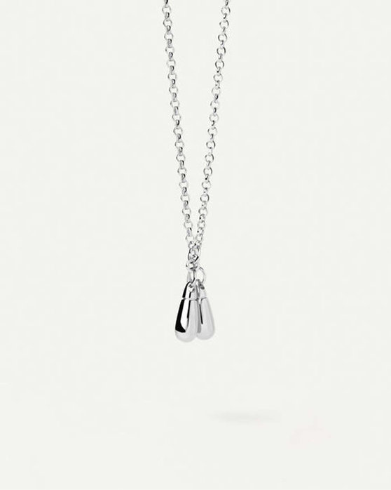 PDPAOLA Icons Rhodium Plated Sterling Silver Necklace