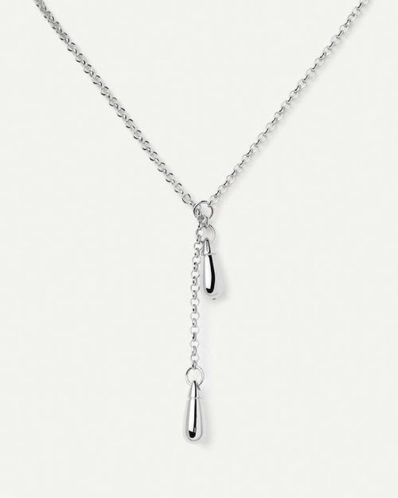 PDPAOLA Icons Rhodium Plated Sterling Silver Necklace