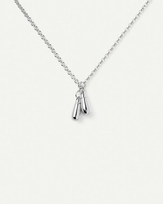 PDPAOLA Icons Rhodium Plated Sterling Silver Necklace