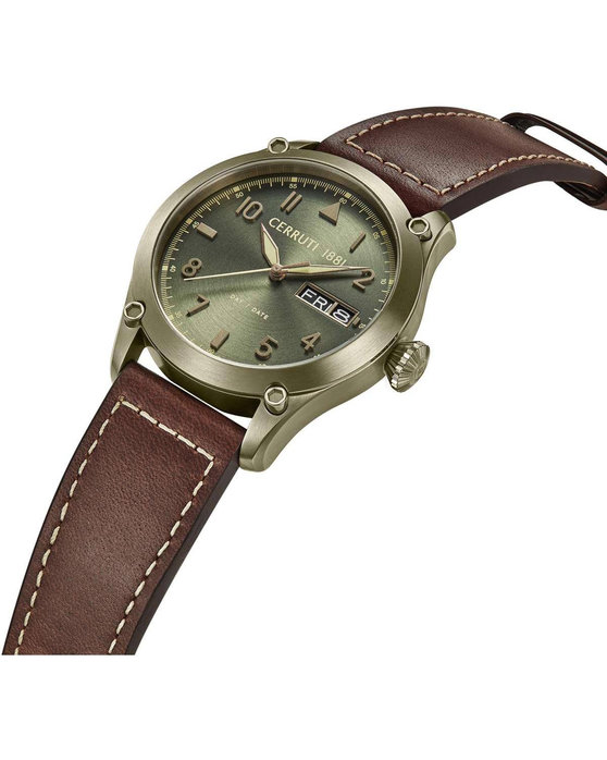 CERRUTI Borgatello Brown Leather Strap