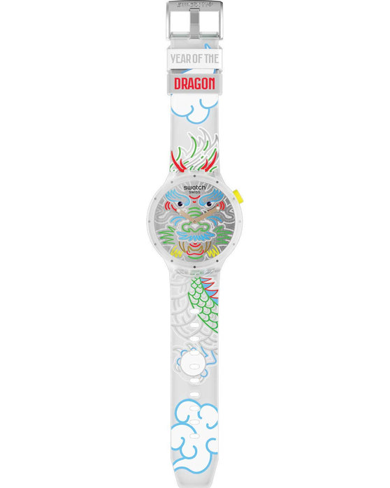 SWATCH Big Bold Dragon In Cloud Multicolor Silicone Strap