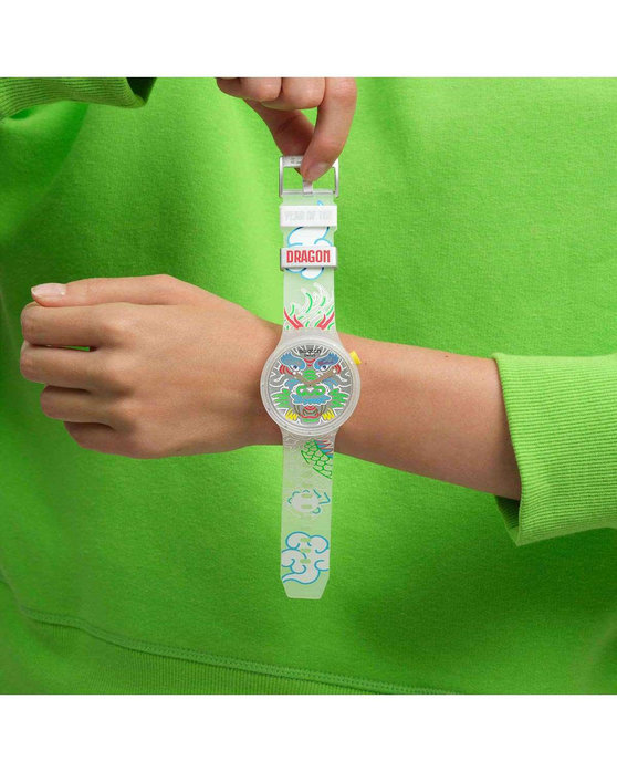 SWATCH Big Bold Dragon In Cloud Multicolor Silicone Strap