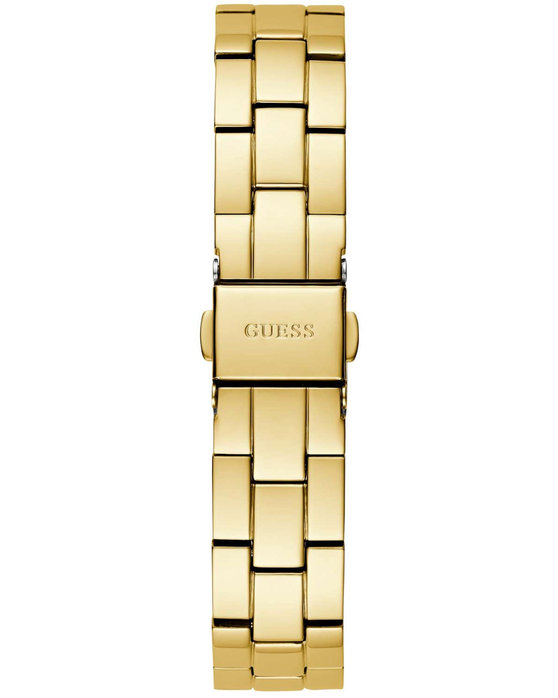 GUESS Three Of Hearts Crystals Gold Stainless Steel Bracelet